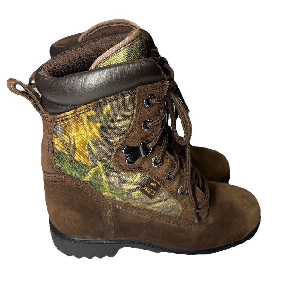 Redhead Camo Brown Boots Boys Sz 3 M Hunting Hiking Waterproof